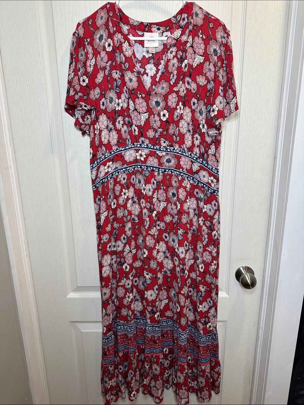 Knox rose floral midi dress L